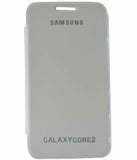 Premium Book Flip Case Cover For Samsung Galaxy Core 2 G355h (White)